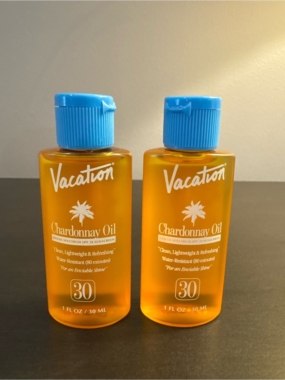 Vacation Chardonnay Oil SPF 30 1 oz 30 ml Travel Size NEW X2 EXP 6/27